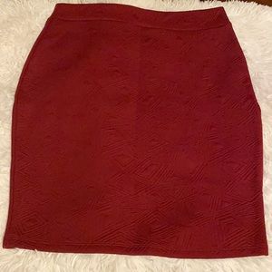 New Burgundy plated skirt